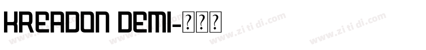 Kreadon Demi字体转换